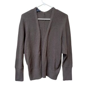 American Eagle Brown Knit Cardigan OS Cozy Boho Open Front